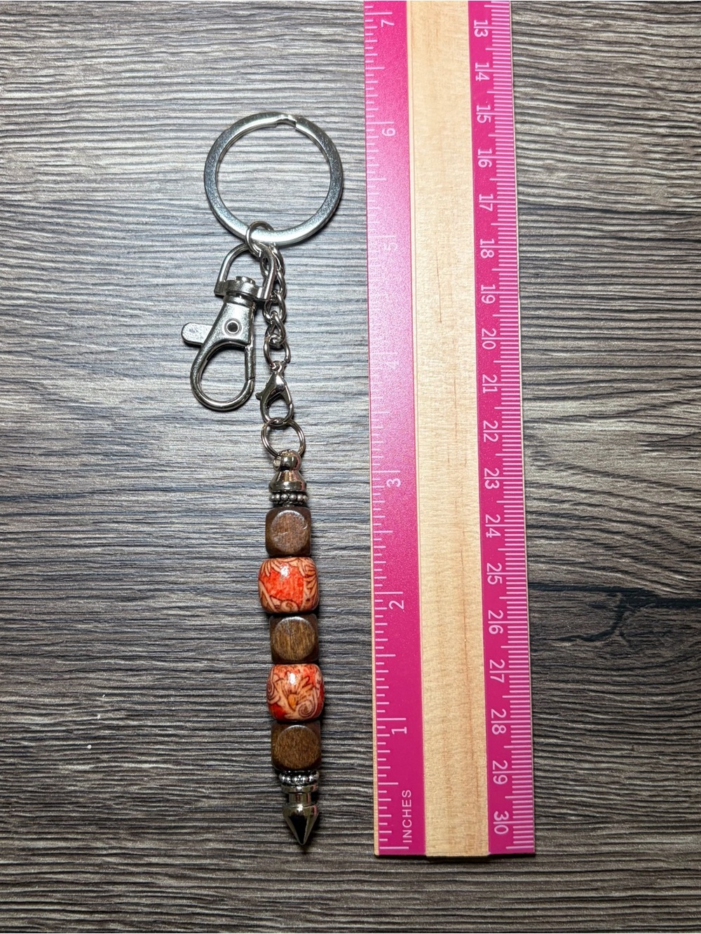 Handmade Beaded Pointed Tip Keychain Self
Defense Accessory Bag Charm Gift - Picture 2 of 2